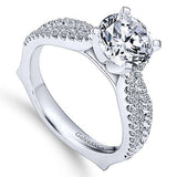 Gabriel & Co. Marley ER11829R6W44JJ – 14K White Gold Round Diamond Engagement Ring