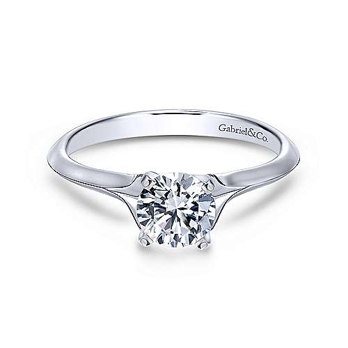 Gabriel & Co. Ellis ER11832R3W4JJJ – 14K White Gold Round Diamond Engagement Ring