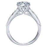 Gabriel & Co. Rosa ER12132R6W83JJ – 18K White Gold Round Diamond Engagement Ring