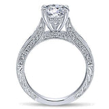 Gabriel & Co. Betsy ER12311R6W44JJ – 14K White Gold Round Diamond Engagement Ring