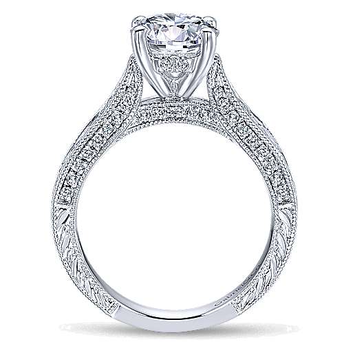 Gabriel & Co. Betsy ER12311R6W44JJ – 14K White Gold Round Diamond Engagement Ring