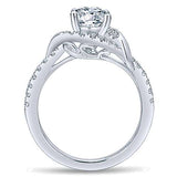 Gabriel & Co. Gigi ER12595R4W44JJ – 14K White Gold Round Halo Diamond Engagement Ring