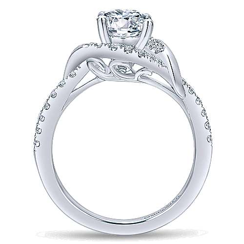 Gabriel & Co. Gigi ER12595R4W44JJ – 14K White Gold Round Halo Diamond Engagement Ring