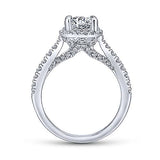 Gabriel & Co. Anise ER12596R4W44JJ – 14K White Gold Round Halo Diamond Engagement Ring