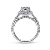 Gabriel & Co. Sutton ER12647O4W44JJ – 14K White Gold Oval Halo Diamond Engagement Ring
