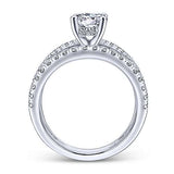 Gabriel & Co. Titania ER12819R4W44JJ – 14K White Gold Round Diamond Engagement Ring