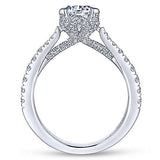 Gabriel & Co. Melina ER13838R4W44JJ – 14K White Gold Round Diamond Engagement Ring