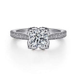 Gabriel & Co. Farrah ER13850R4W44JJ – 14K White Gold Round Diamond Engagement Ring