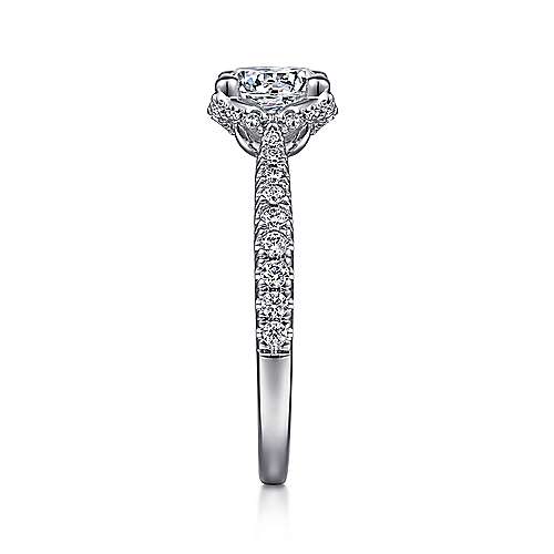 Gabriel & Co. Farrah ER13850R4W44JJ – 14K White Gold Round Diamond Engagement Ring