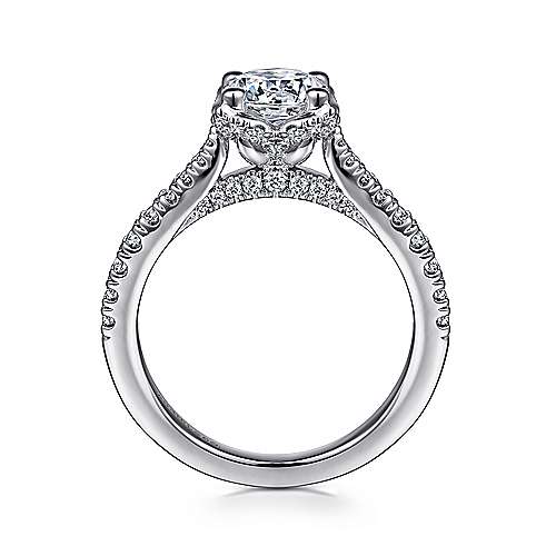 Gabriel & Co. Farrah ER13850R4W44JJ – 14K White Gold Round Diamond Engagement Ring