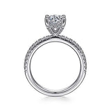 Gabriel & Co. Serenity ER13903R4W44JJ – 14K White Gold Round Diamond Engagement Ring