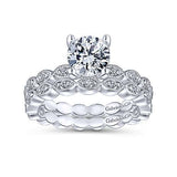 Gabriel & Co. Lula ER13910R4W44JJ – 14K White Gold Round Diamond Engagement Ring