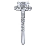 Gabriel & Co. Marietta ER14401O4W44JJ – 14K White Gold Oval Diamond Engagement Ring
