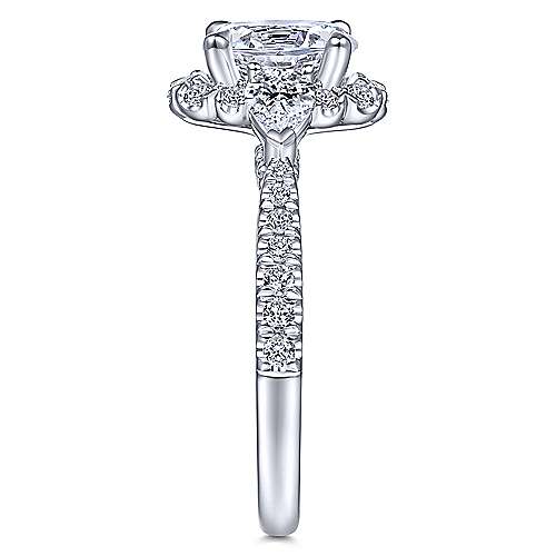 Gabriel & Co. Marietta ER14401O4W44JJ – 14K White Gold Oval Diamond Engagement Ring