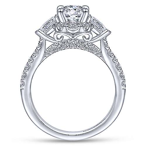 Gabriel & Co. Marietta ER14401O4W44JJ – 14K White Gold Oval Diamond Engagement Ring