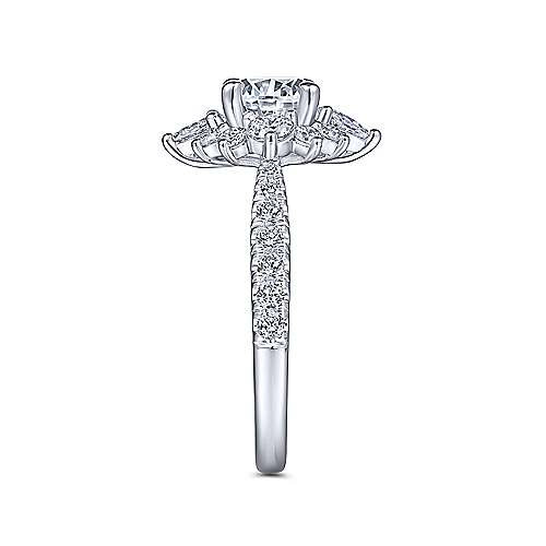 Gabriel & Co. Astor ER14450R4W44JJ – Unique 14K White Gold Halo Diamond Engagement Ring