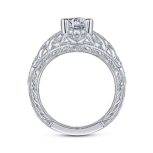 Gabriel & Co. R14493R4W44JJ Darren – 14K White Gold Round Diamond Engagement Ring