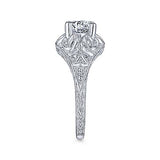 Gabriel & Co. R14493R4W44JJ Darren – 14K White Gold Round Diamond Engagement Ring