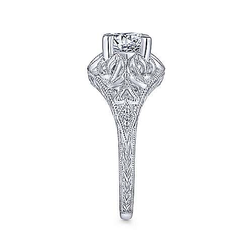 Gabriel & Co. R14493R4W44JJ Darren – 14K White Gold Round Diamond Engagement Ring