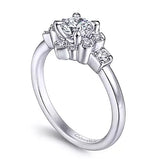 Gabriel & Co. Raleigh ER14656R2W44JJ – Unique 14K White Gold Halo Diamond Engagement Ring