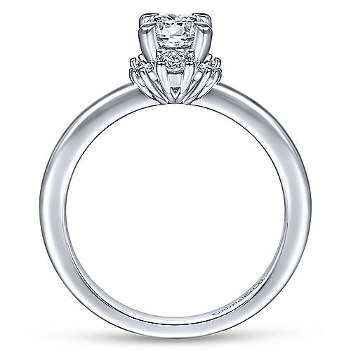Gabriel & Co. Jamila ER14659R2W44JJ – Unique 14K White Gold Halo Diamond Engagement Ring