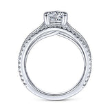 Gabriel & Co. ER14714R4W44JJ Halima – 14K White Gold Round Diamond Engagement Ring