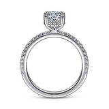 Gabriel & Co. Hart ER14719O4W44JJ – 14K White Gold Hidden Halo Oval Diamond Engagement Ring