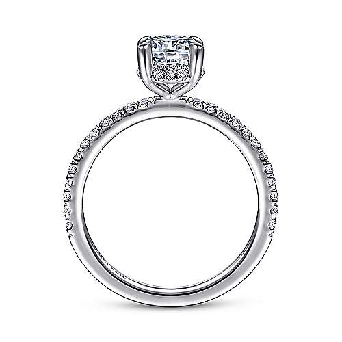 Gabriel & Co. Hart ER14719O4W44JJ – 14K White Gold Hidden Halo Oval Diamond Engagement Ring