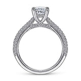 Gabriel & Co. Brexley – 14K White Gold Oval Diamond Engagement Ring (ER14720O4W44JJ)