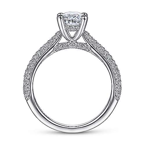 Gabriel & Co. Brexley – 14K White Gold Oval Diamond Engagement Ring (ER14720O4W44JJ)