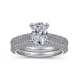 Gabriel & Co. Brexley – 14K White Gold Oval Diamond Engagement Ring (ER14720O4W44JJ)