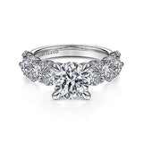Gabriel & Co. ER14732R6W44JJ Artesia – 14K White Gold Round Diamond Engagement Ring