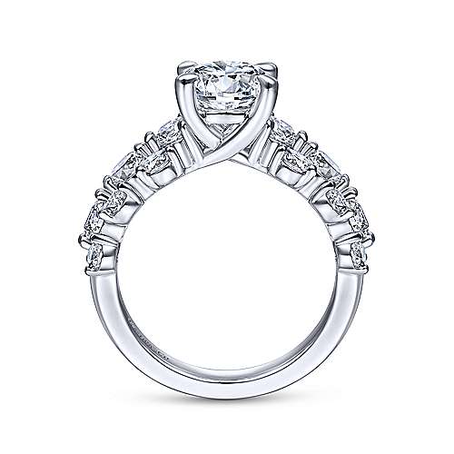 Gabriel & Co. ER14732R6W44JJ Artesia – 14K White Gold Round Diamond Engagement Ring