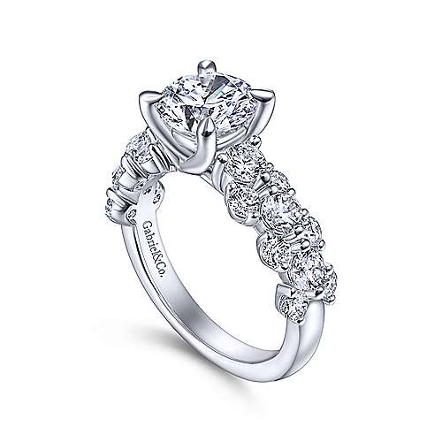 Gabriel & Co. ER14732R6W44JJ Artesia – 14K White Gold Round Diamond Engagement Ring