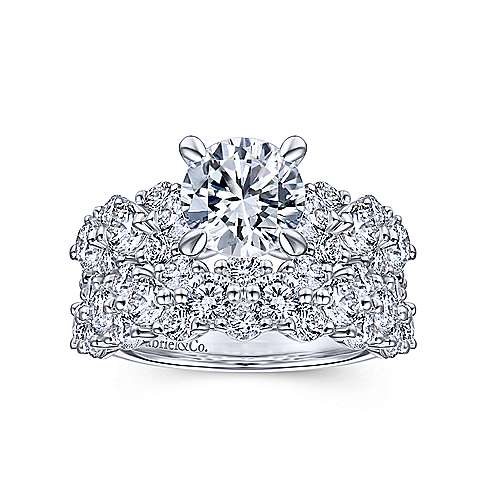 Gabriel & Co. ER14732R6W44JJ Artesia – 14K White Gold Round Diamond Engagement Ring