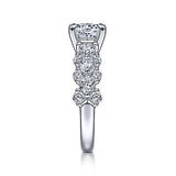 Gabriel & Co. ER14732R6W44JJ Artesia – 14K White Gold Round Diamond Engagement Ring