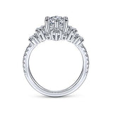 Gabriel & Co. R14782R3W44JJ Soprano – 14K White Gold Round Diamond Engagement Ring