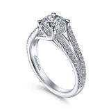 Gabriel & Co. R14804R4W44JJ Tartan – 14K White Gold Round Diamond Engagement Ring