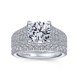 Gabriel & Co. ER14891R8W44JJ Caldwell – 14K White Gold Round Diamond Engagement Ring