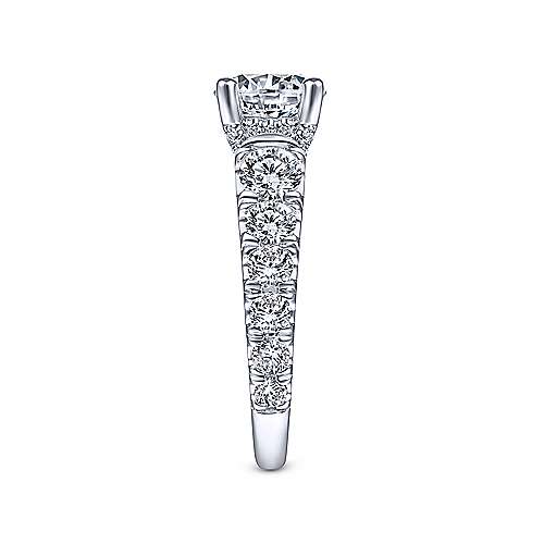 Gabriel & Co. Brayden ER14892R8W44JJ – 14K White Gold Round Diamond Engagement Ring