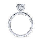 Gabriel & Co. Amata – 14K White Gold Round Diamond Engagement Ring (ER14918R4W44JJ)