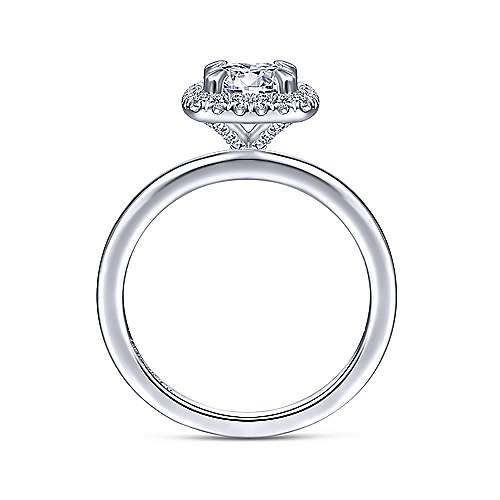 Gabriel & Co. Amelia ER14920R4W44JJ – 14K White Gold Round Halo Diamond Engagement Ring