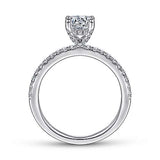Gabriel & Co. Ulani ER14941R3W44JJ – 14K White Gold Round Diamond Engagement Ring