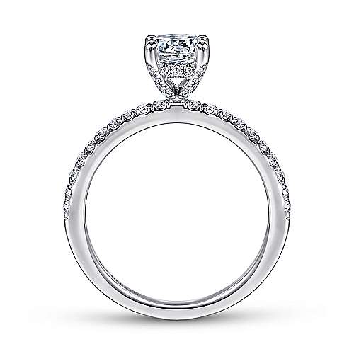 Gabriel & Co. Ulani ER14941R3W44JJ – 14K White Gold Round Diamond Engagement Ring