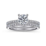 Gabriel & Co. Ulani ER14941R3W44JJ – 14K White Gold Round Diamond Engagement Ring