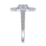 Gabriel & Co. Duchess ER14979O2W44JJ – Art Deco 14K White Gold Oval Halo Diamond Engagement Ring