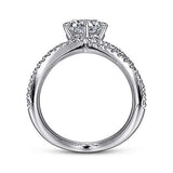 Gabriel & Co. R15013R6W44JJ Atlantis – 14K White Gold Free Form Round Diamond Engagement Ring