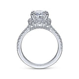 Gabriel & Co. R15015O8W44JJ Hamilton – 14K White Gold Oval Halo Diamond Engagement Ring