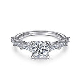 Gabriel & Co. ER15179R4W44JJ Grazia – 14K White Gold Round Diamond Engagement Ring
