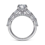 Gabriel & Co. ER15179R4W44JJ Grazia – 14K White Gold Round Diamond Engagement Ring